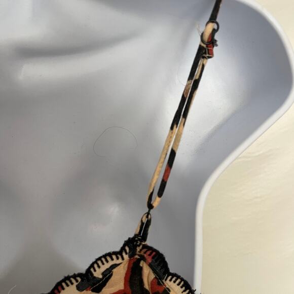 URBAN OUTFITTERS Cheetah Mini Dress Size XS Beige Spaghetti Strap Cosplay Tiered - Picture 12 of 13